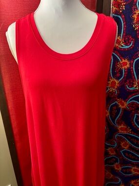 Time and Tru Red Scoop Neck Maxi Dress